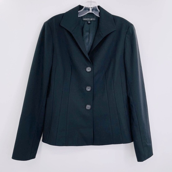 Lafayette 148 wool three button blazer - Picture 2 of 10